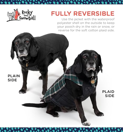 Rocky 2-in-1 Reversible Waterproof Snow Jacket for Medium & Large Dogs