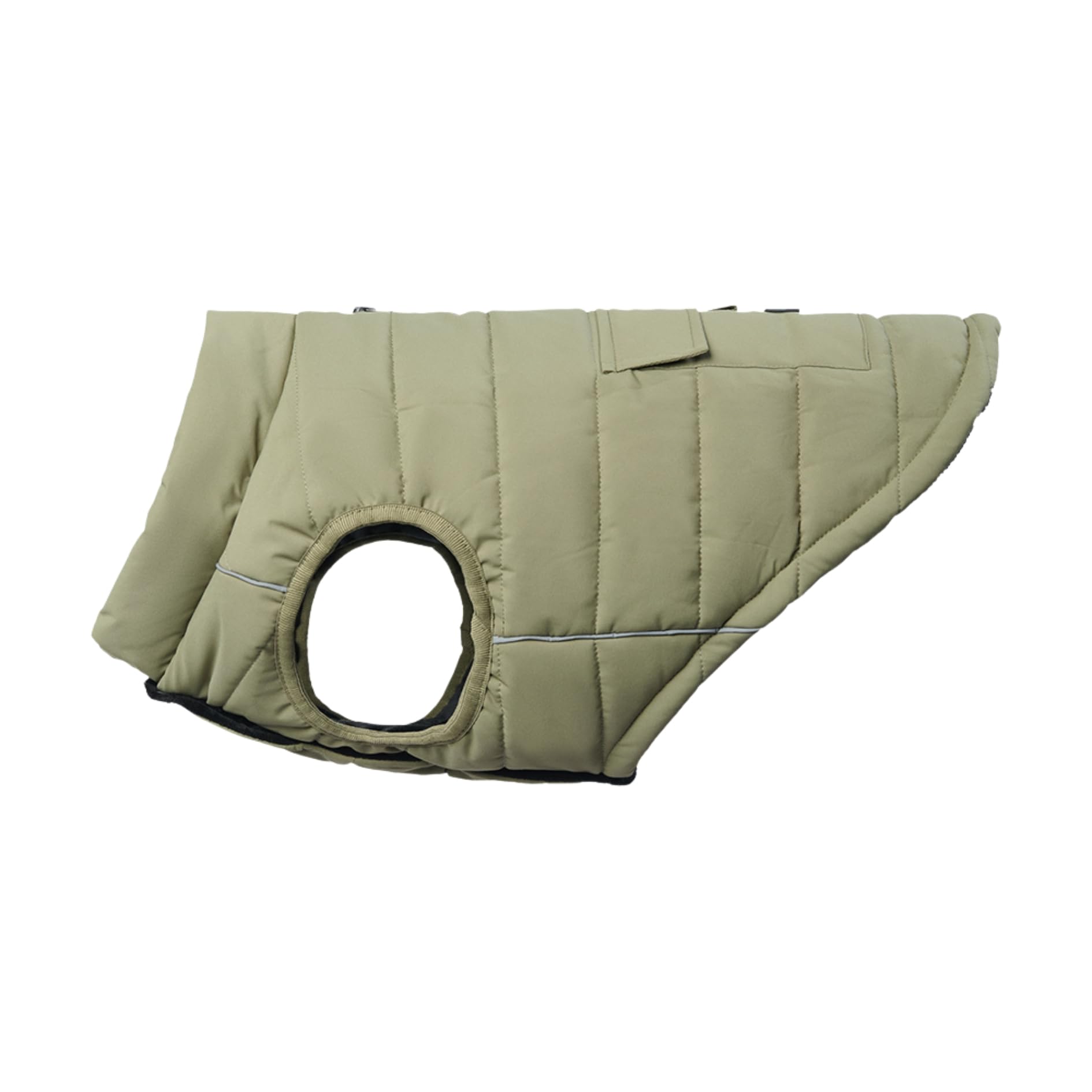 Spark Paws Medium-Large Dog Winter Coat, Water-Resistant & Warm Fleece-Interior, Olive, Size S