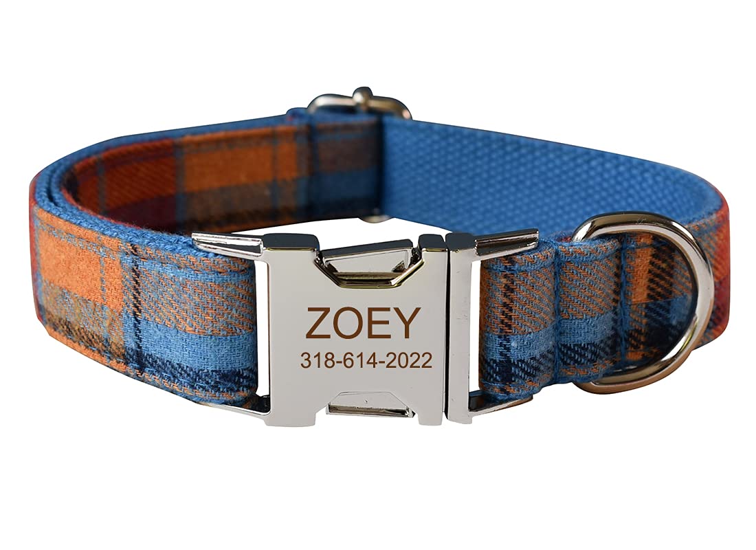 Personalized Dog Collar with Names & Phone Numbers Engraved for Small, Medium, Large Pets