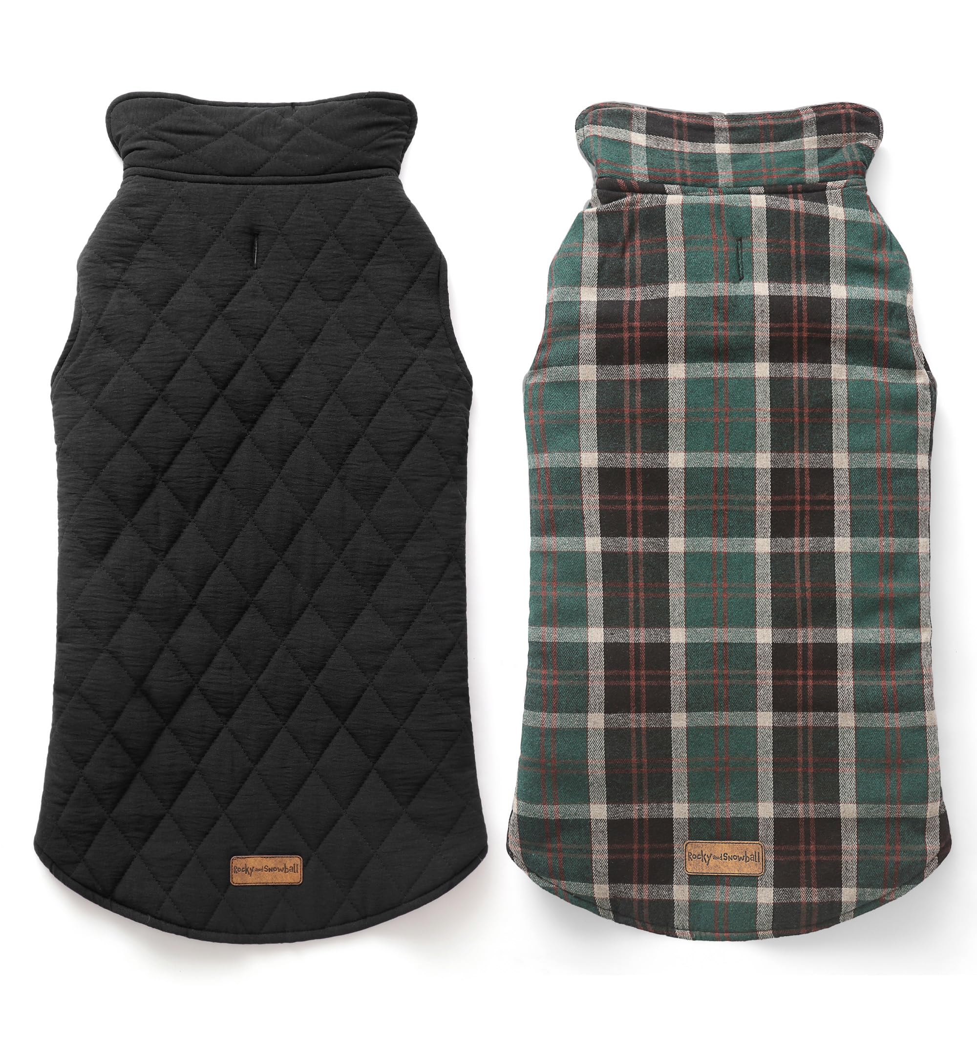 Rocky 2-in-1 Reversible Waterproof Snow Jacket for Medium & Large Dogs